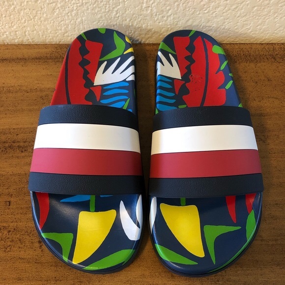 tommy hilfiger colorful slides